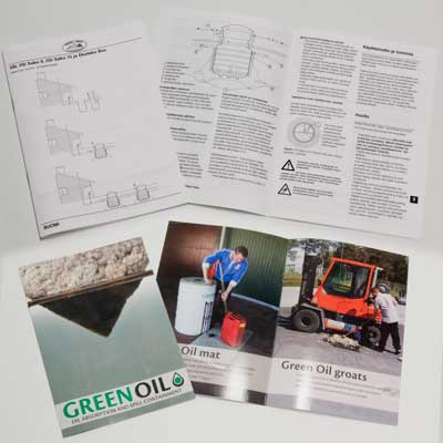 Green Rock IISI-manual and Green Oil-brochure