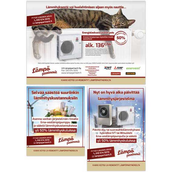 LVI-Lämpöpartnerit print adverts