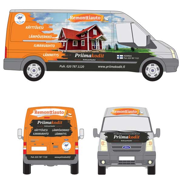 LVI-Priimakodit Ford Transit service truck tape